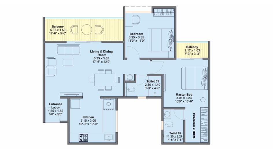 MY-Home-Upper-Kharadi-Gallery-2BHK-850sqft-Unit-Plan